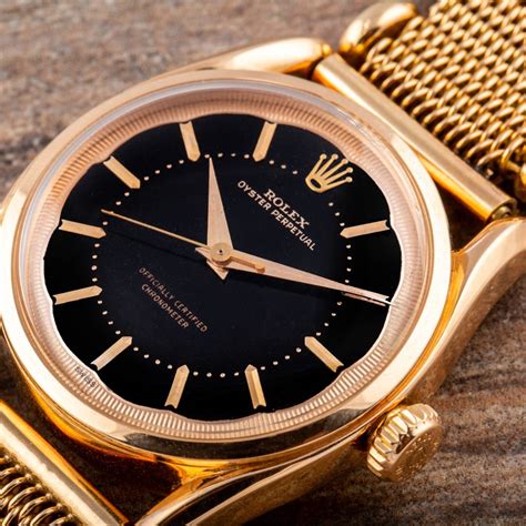 Rolex BOMBAY ROSE GOLD BLACK DIAL REF. 6090 